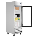 27 in. Commercial One Glass Door Convertible Reach-In Refrigerator/Freezer with 23 Cu. Ft. Capacity in Stainless Steel, ETL Listed (KM-RIC-1DGD)
